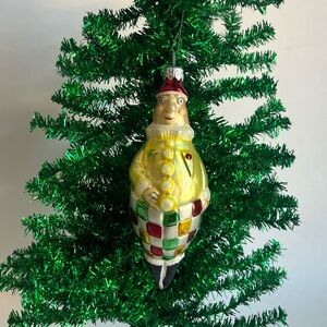 •Christopher Radko Wacko The Clown Glass Ornament•